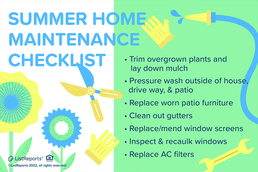 Summer Home Maintenance CheckList